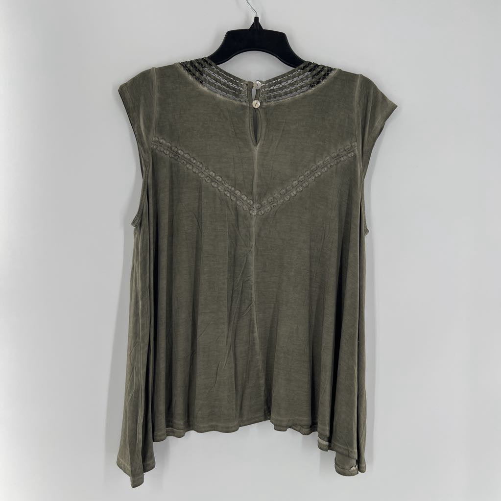 S ric-rac trim cap slv swing top