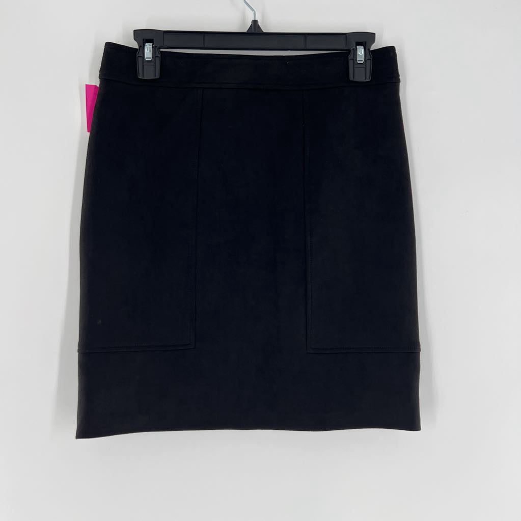 S faux suede embelished skirt