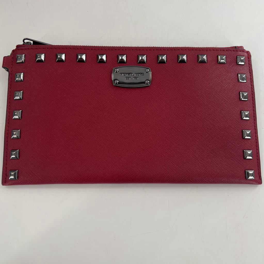 leather studded wristlet