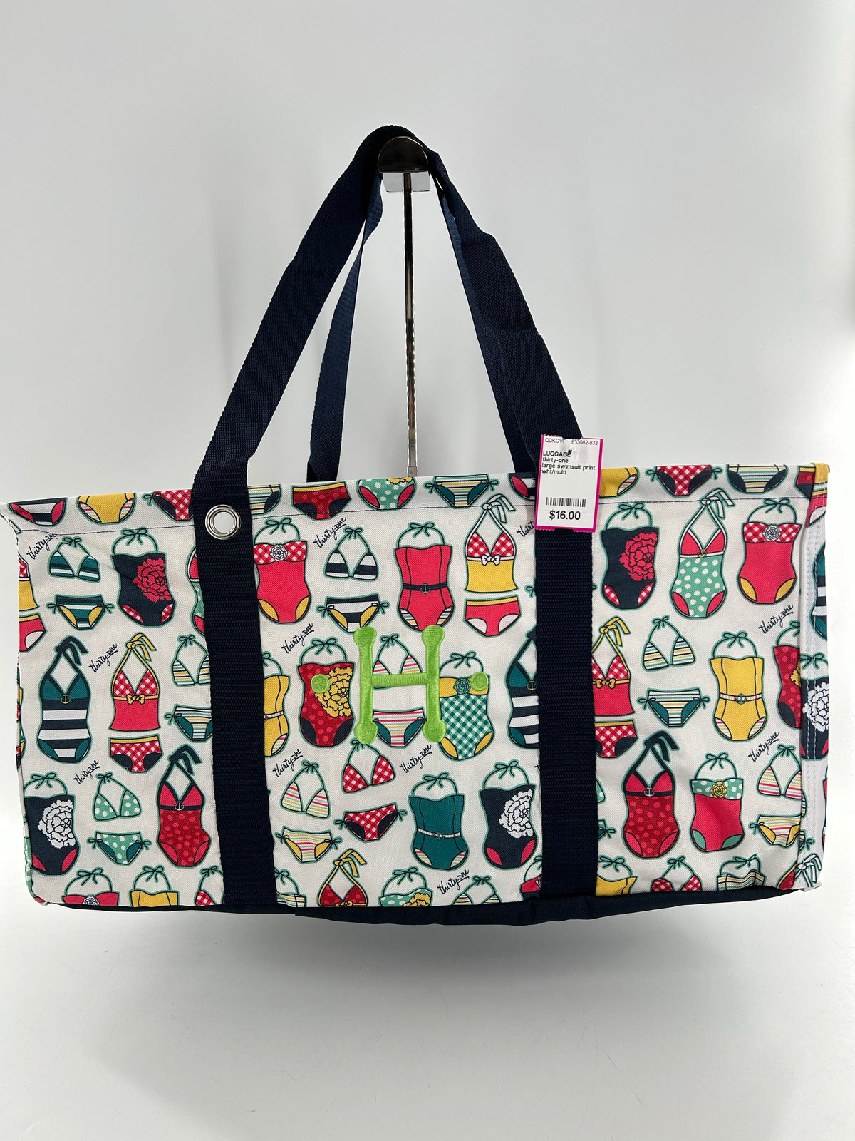 large swimsuit print utility tote