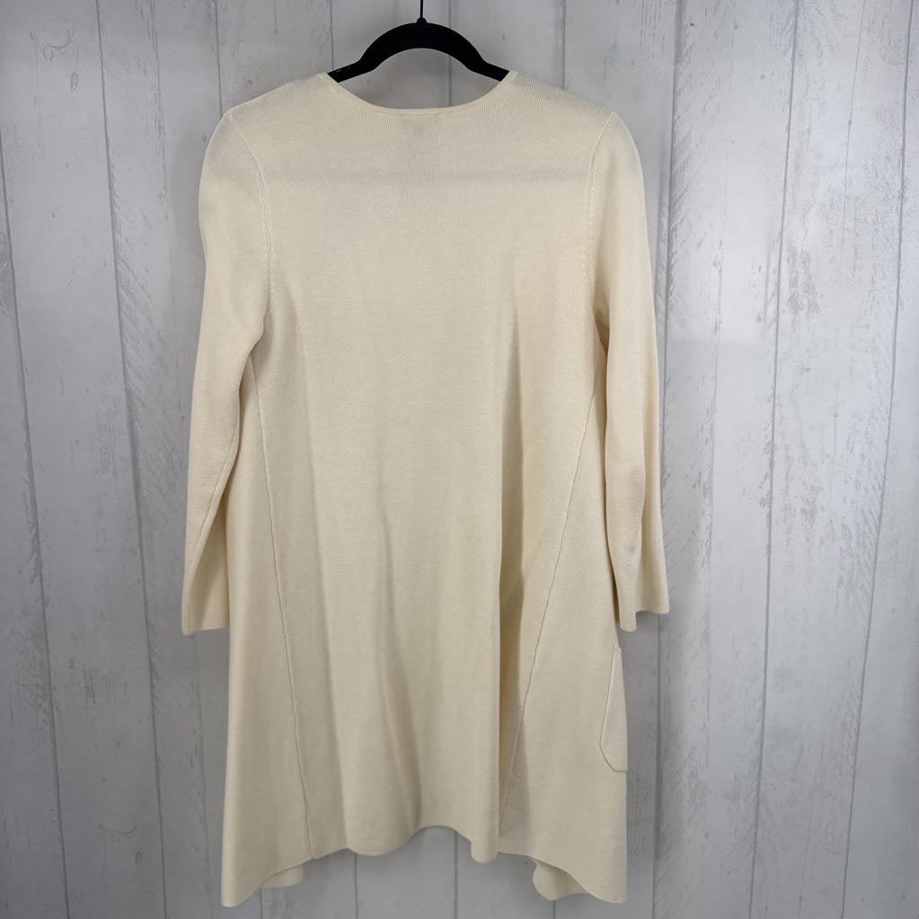 S knit scalloped trim cardi