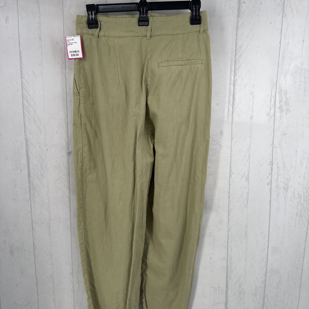 S pleated twill pant