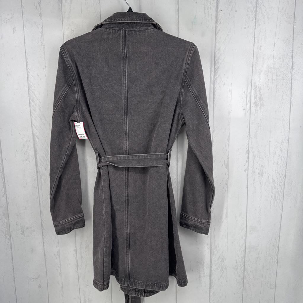 M belted denim jacket