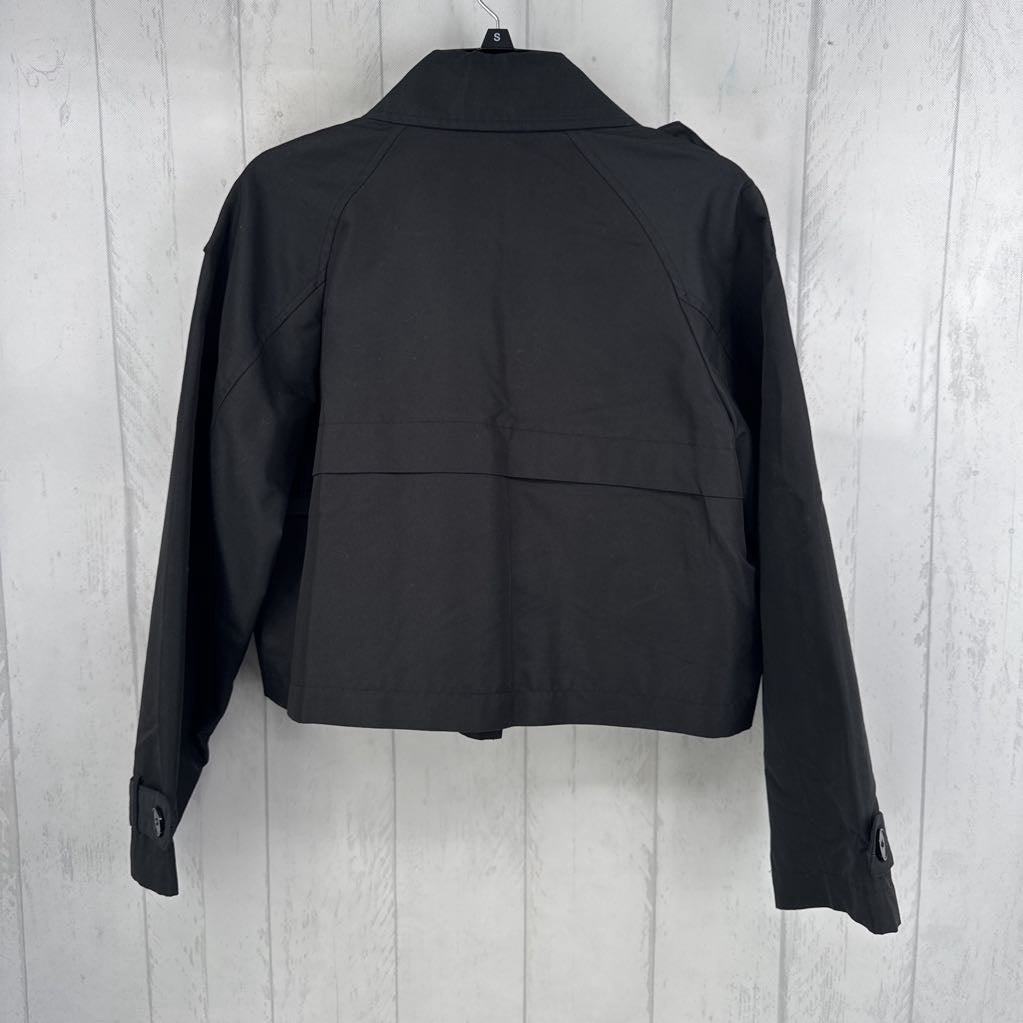 L crop twill jacket
