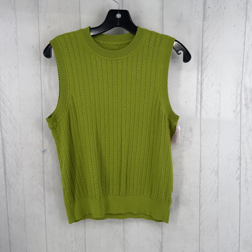 M cable knit knit vest