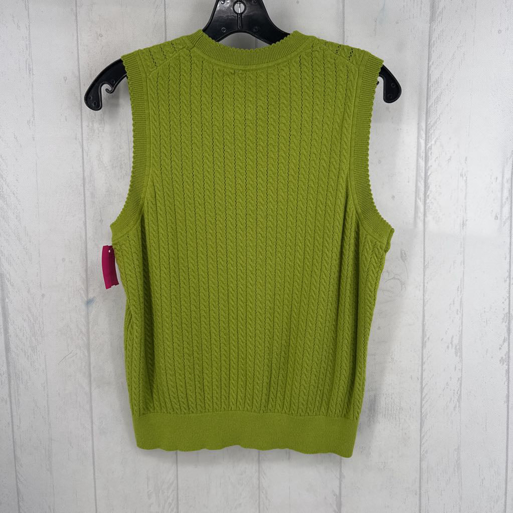 M cable knit knit vest
