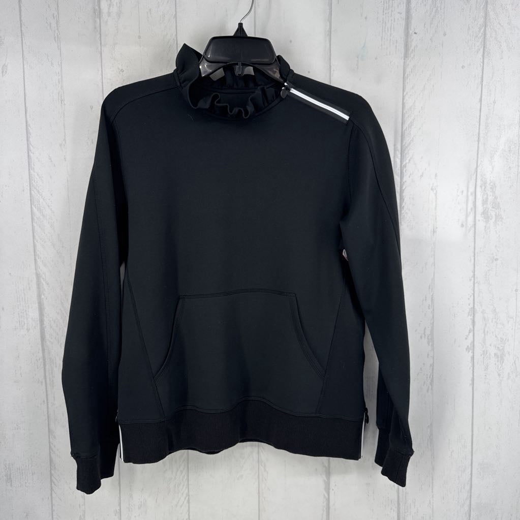 L ruffled neck l/s sweatshirt