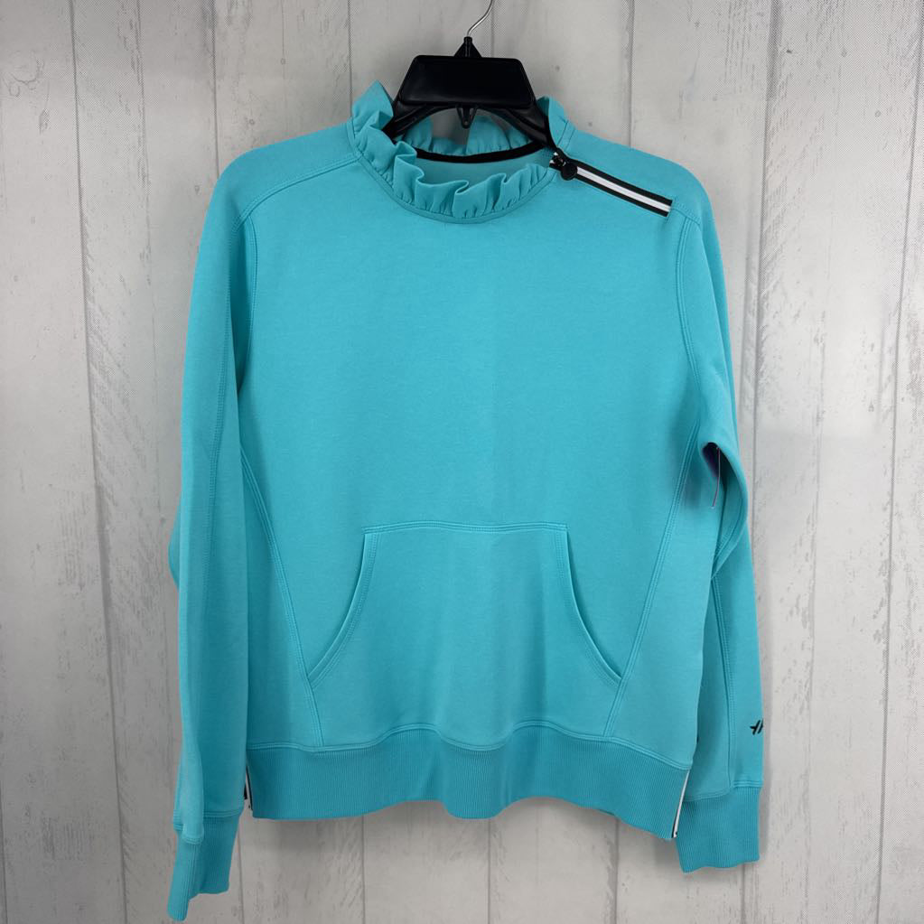 L ruffled neck l/s sweatshirt