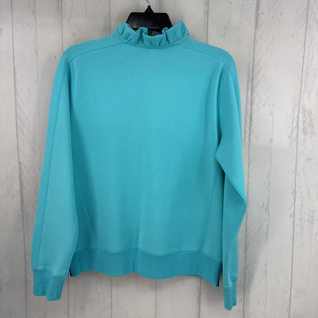 L ruffled neck l/s sweatshirt