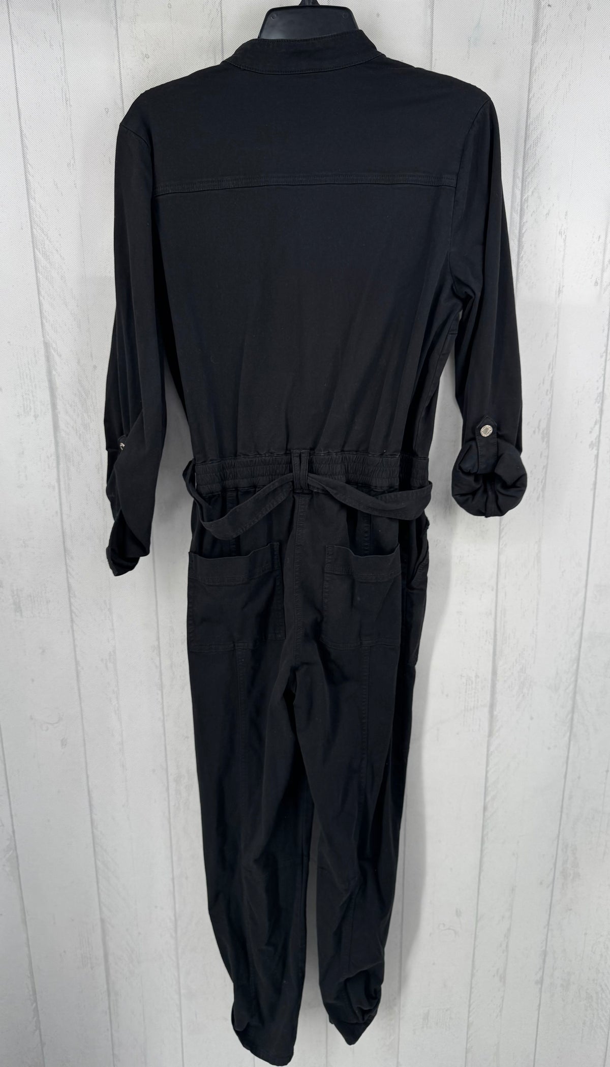 8 belted button down tab slv jumpsuit