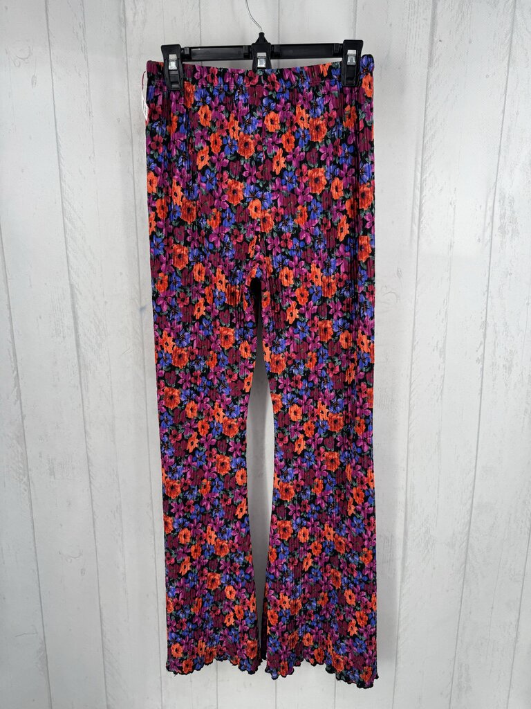 M flo print pleated pull-on pant