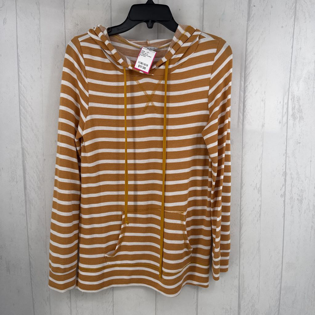 S striped hooded l/s tee