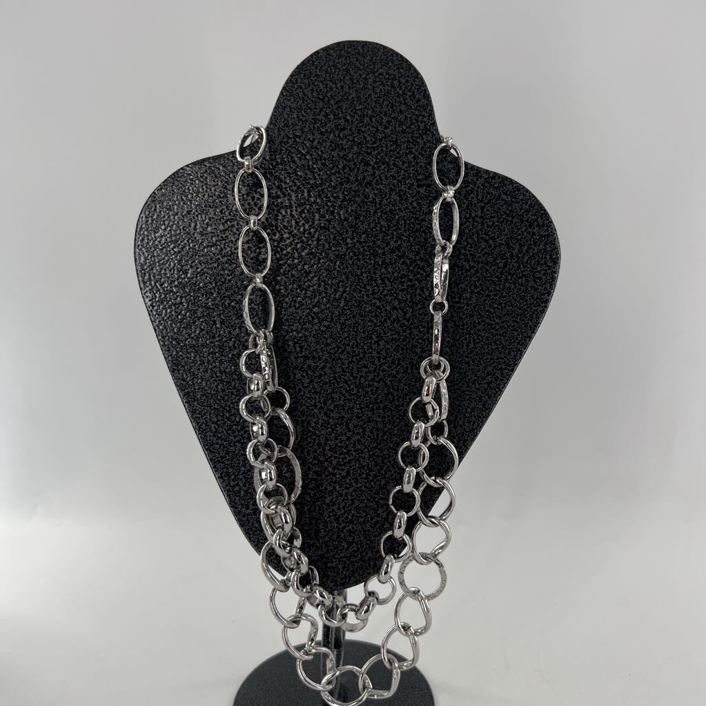 14" silver-tone chain necklace