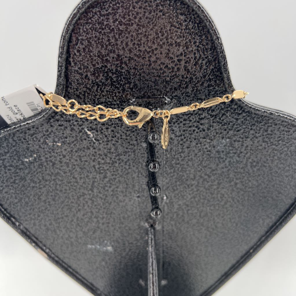 22" gold tone tassel necklace