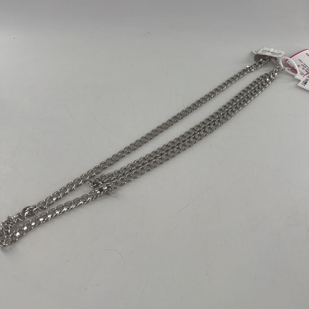 S/M silver chain belt
