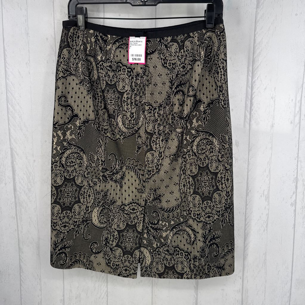 6 lined lace skirt