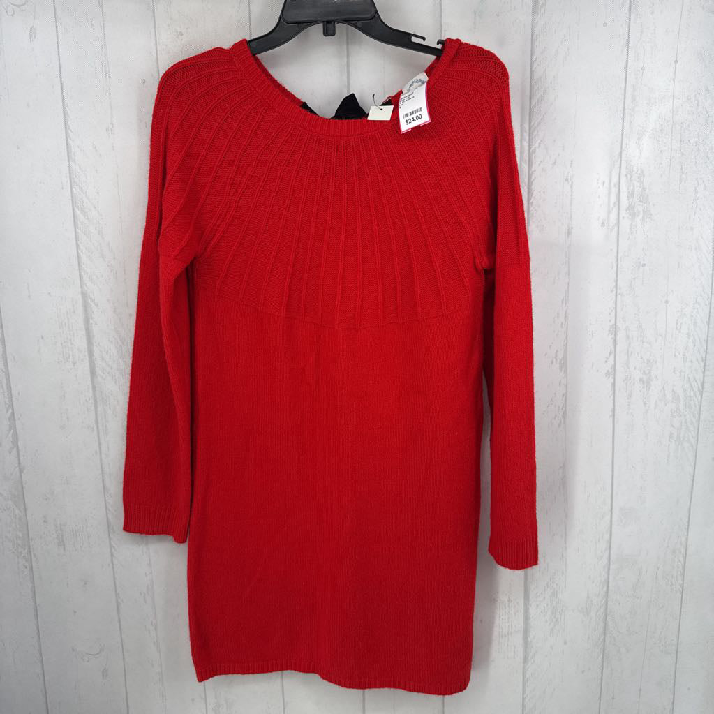 S bow back sweater dress