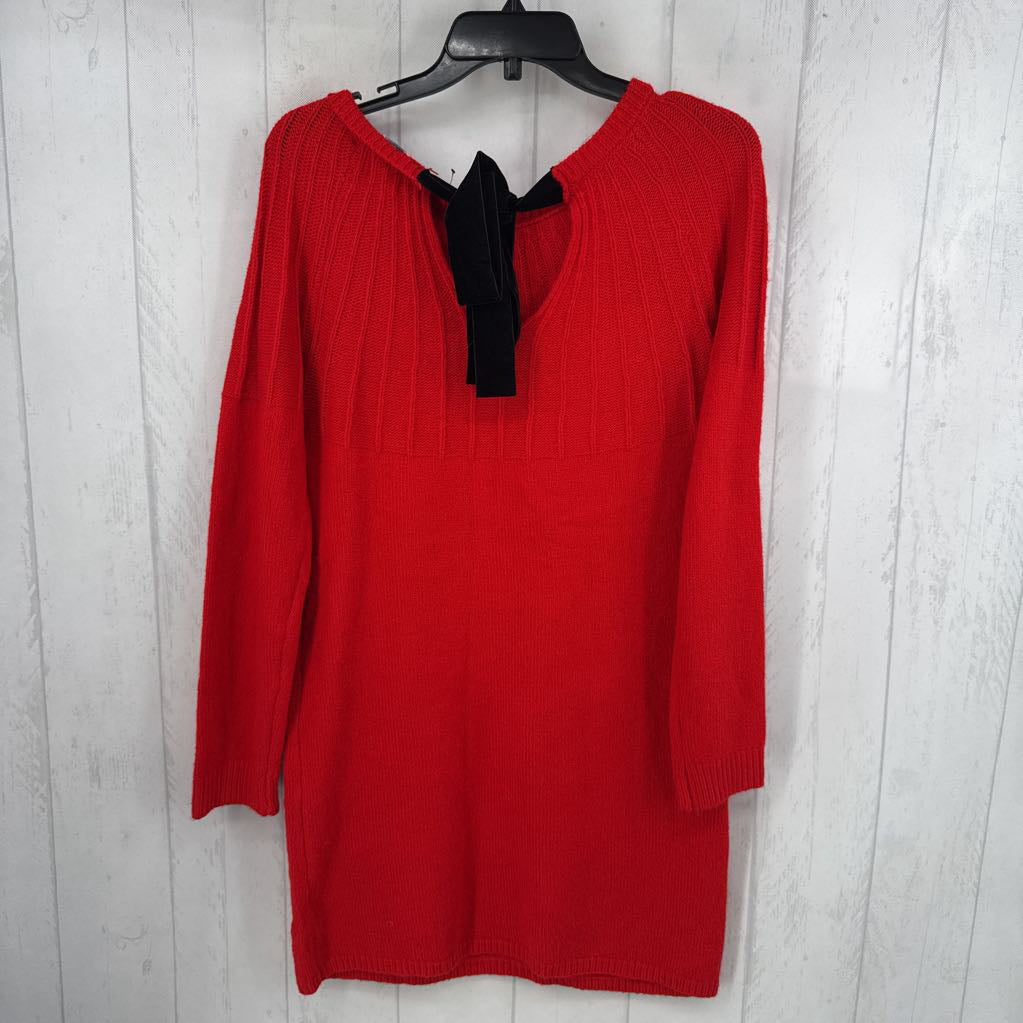 S bow back sweater dress