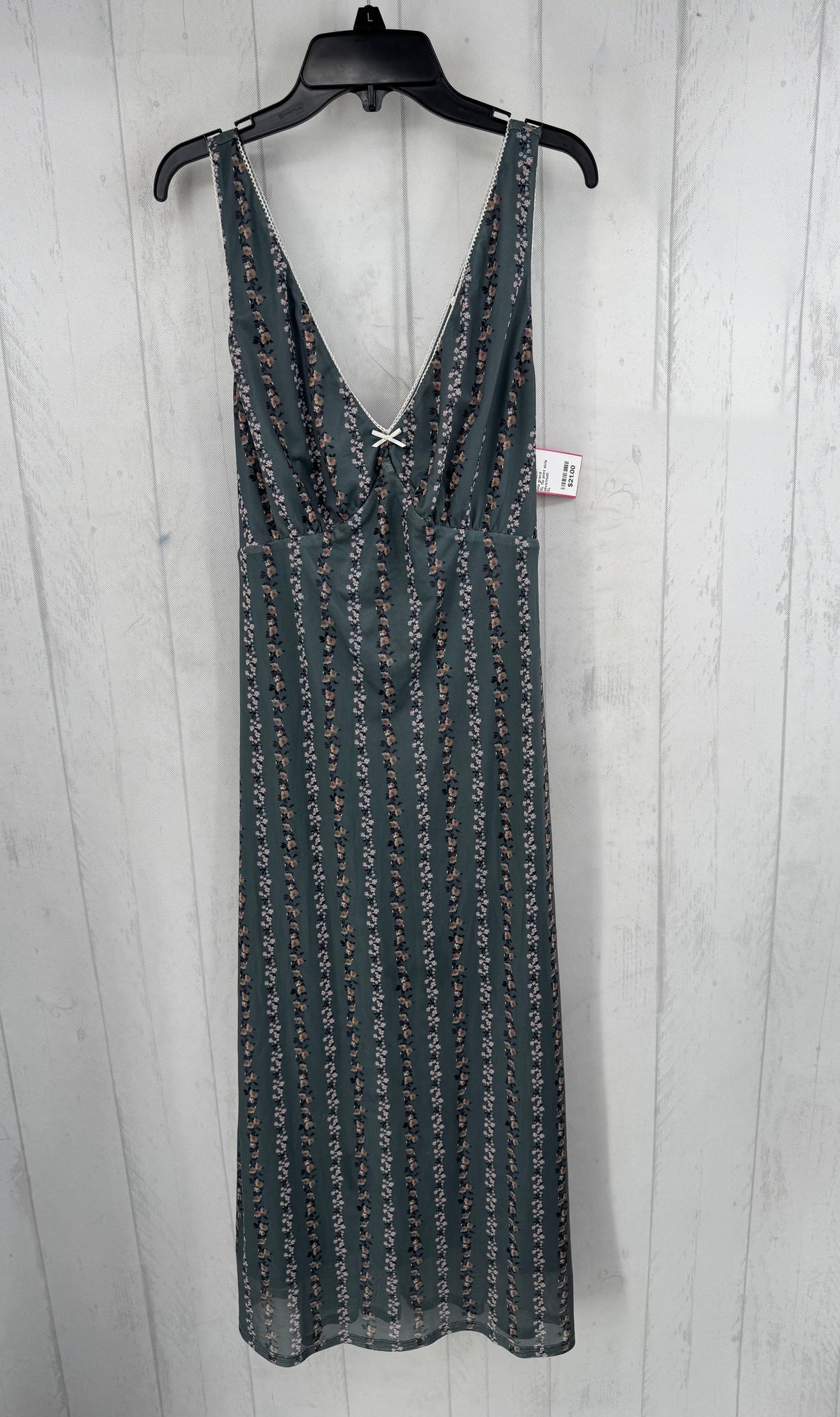 XL flo print slvls dress