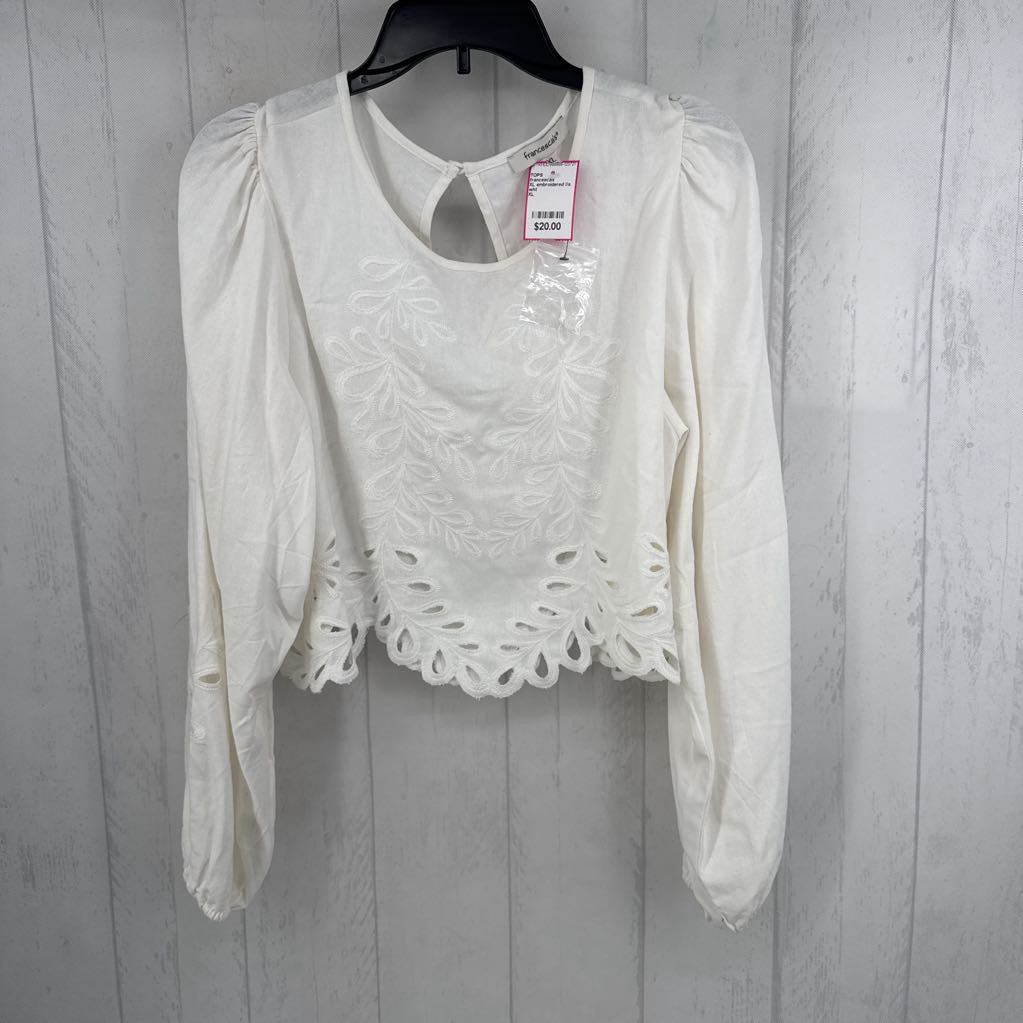XL embroidered l/s top
