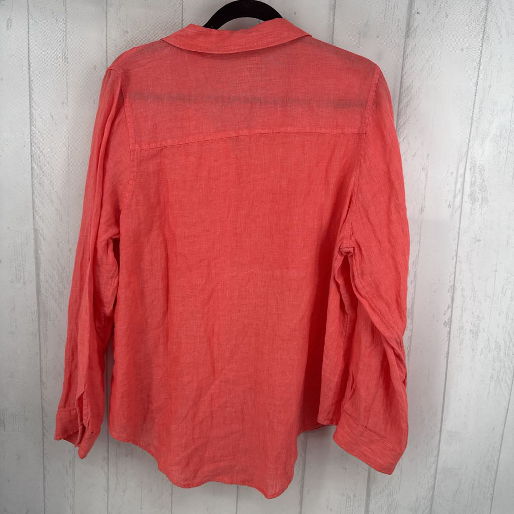 R59 XXL linen button down l/s top