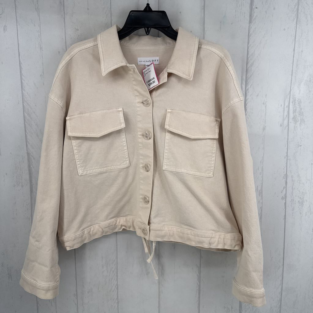 L cinched hem denim l/s jacket