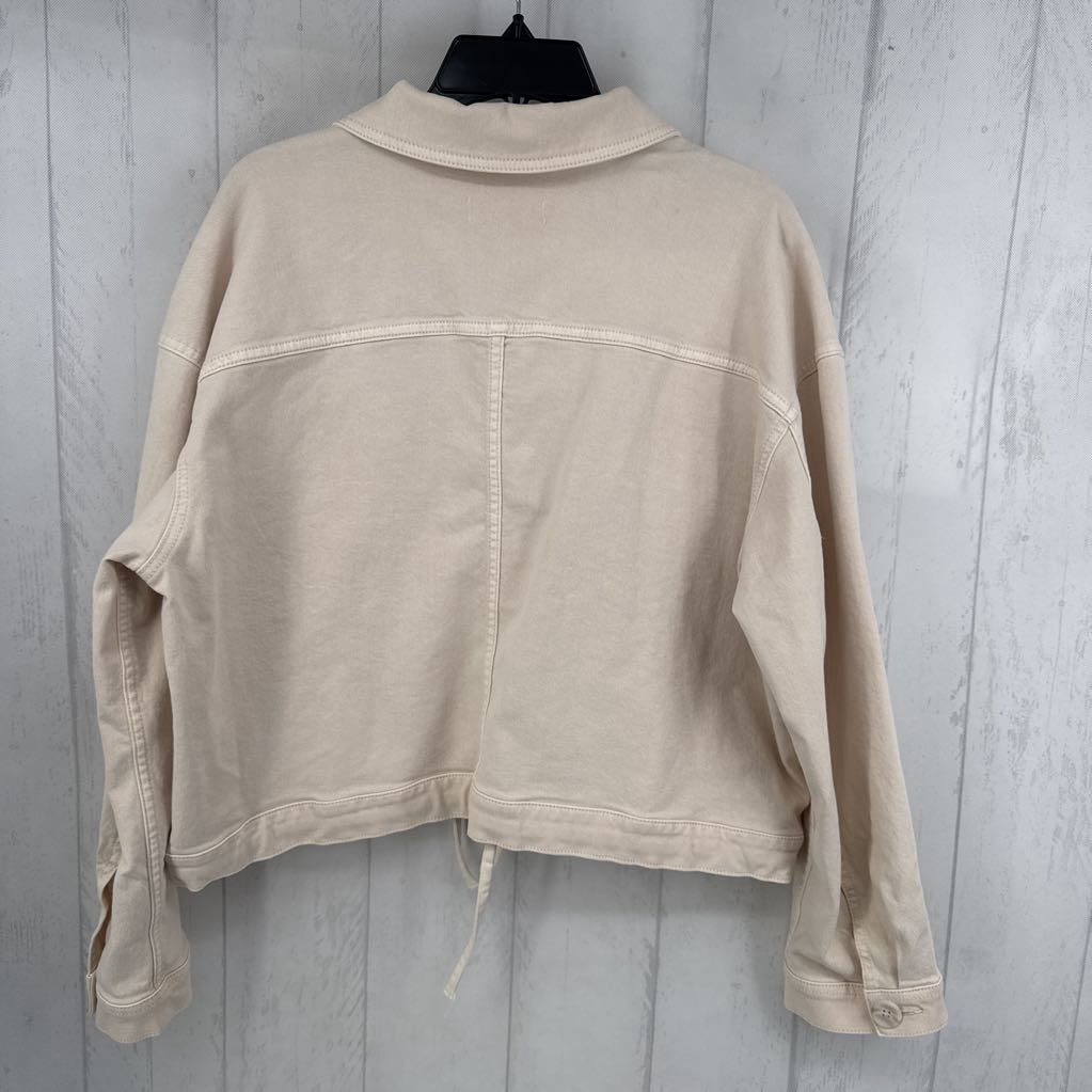 L cinched hem denim l/s jacket