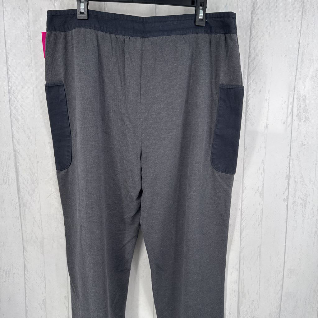 L mixed media pull-on pant
