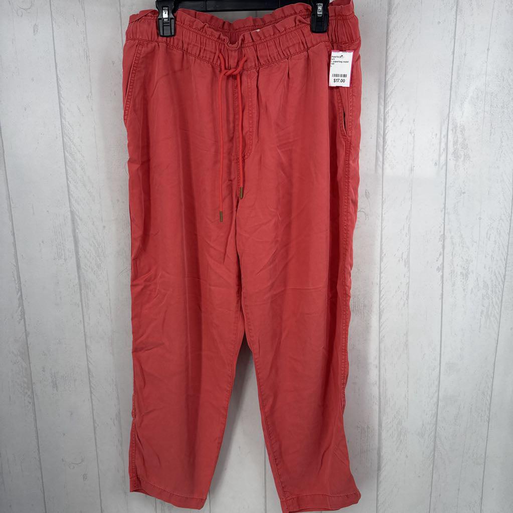 L paperbag waist twill pant