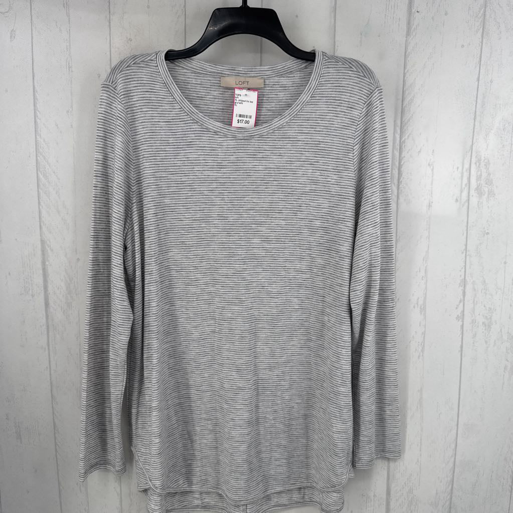 XL striped l/s tee