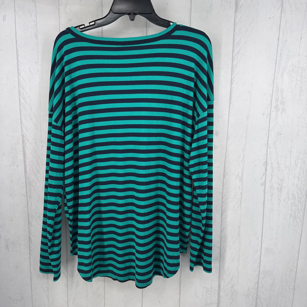 XL striped l/s top