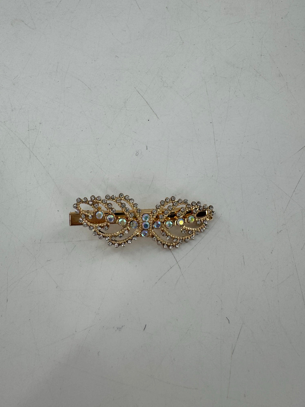 gold tone w/ crystals hair clip