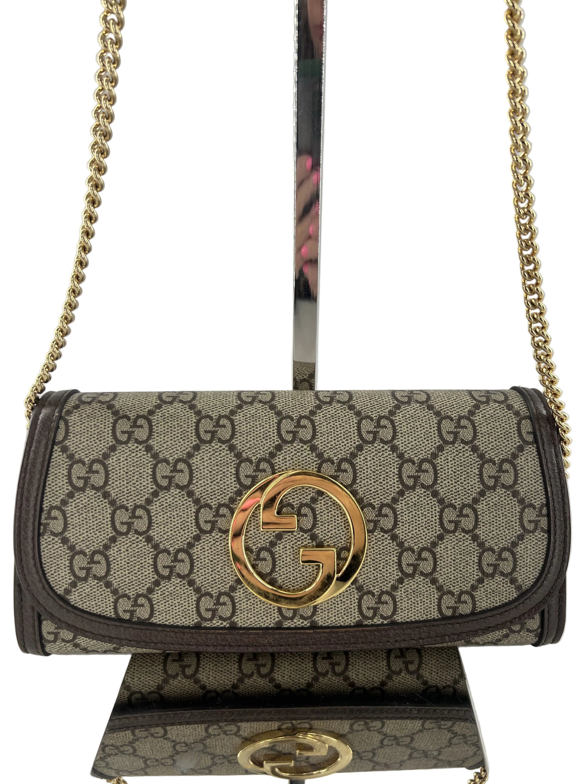 GG Supreme Blondie Continental Chain Wallet/Crossbody