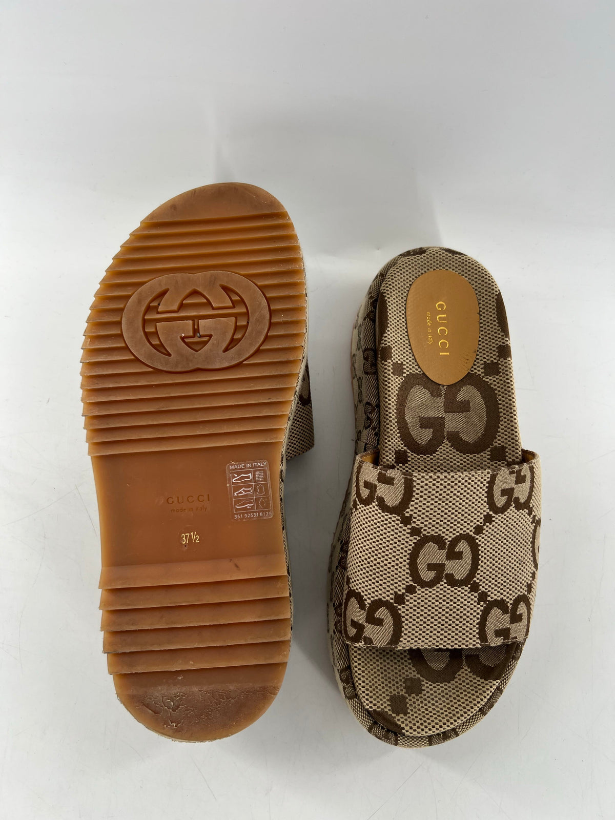 7.5 GG platform slide sandals