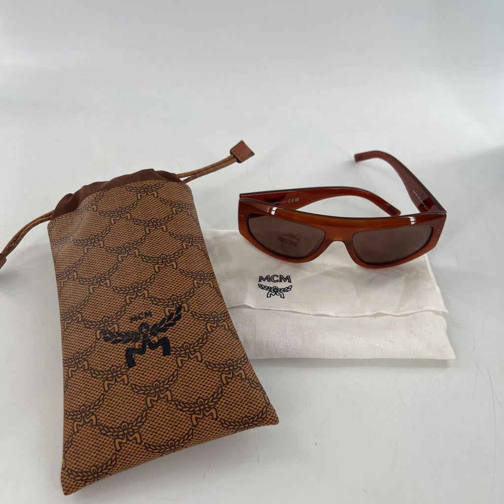 acetate oversized shiny frames sunglasses w/ dust bag & case