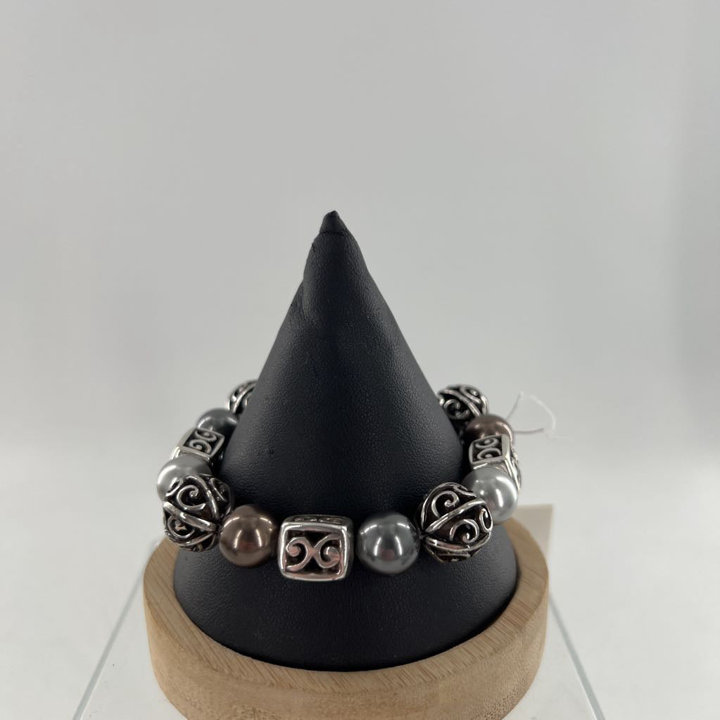 silver filigree spheres bracelet