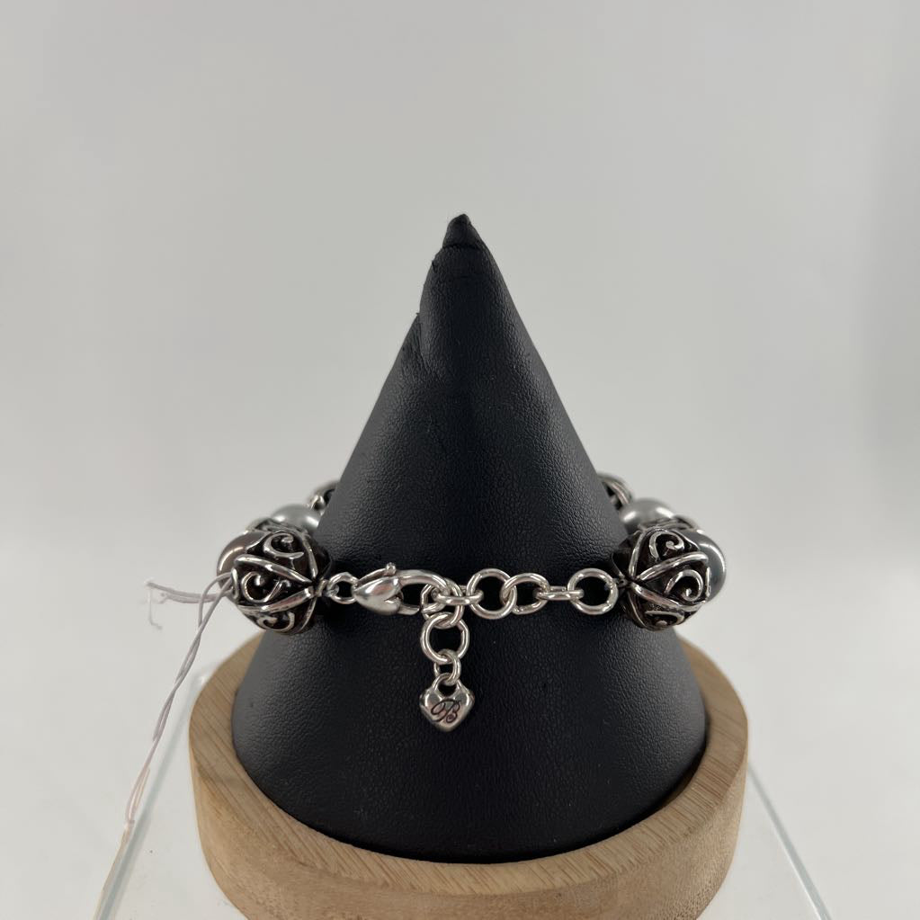 silver filigree spheres bracelet