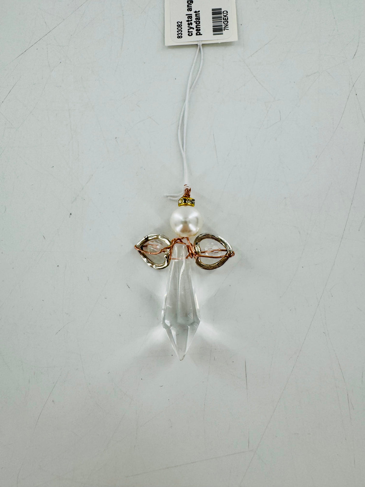 crystal angel pendant