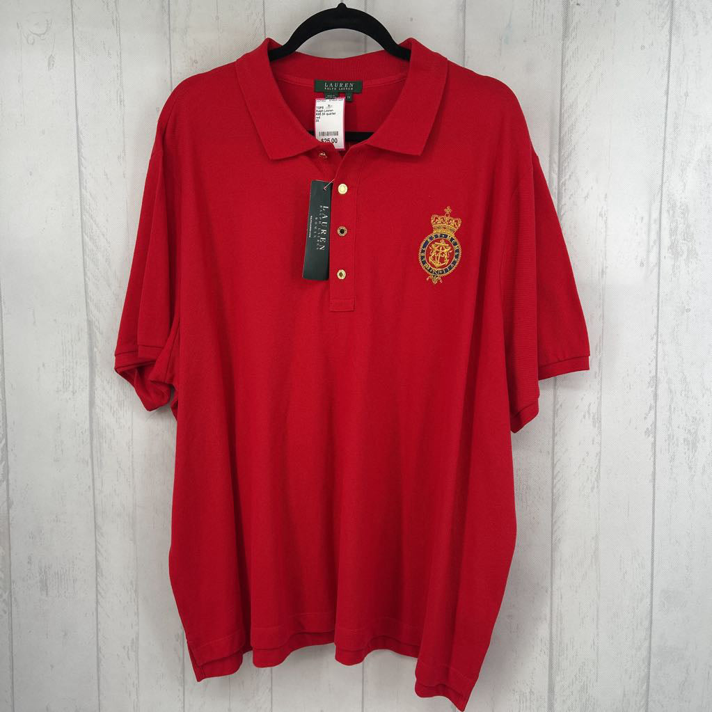 R65 3X quarter button down s/s polo