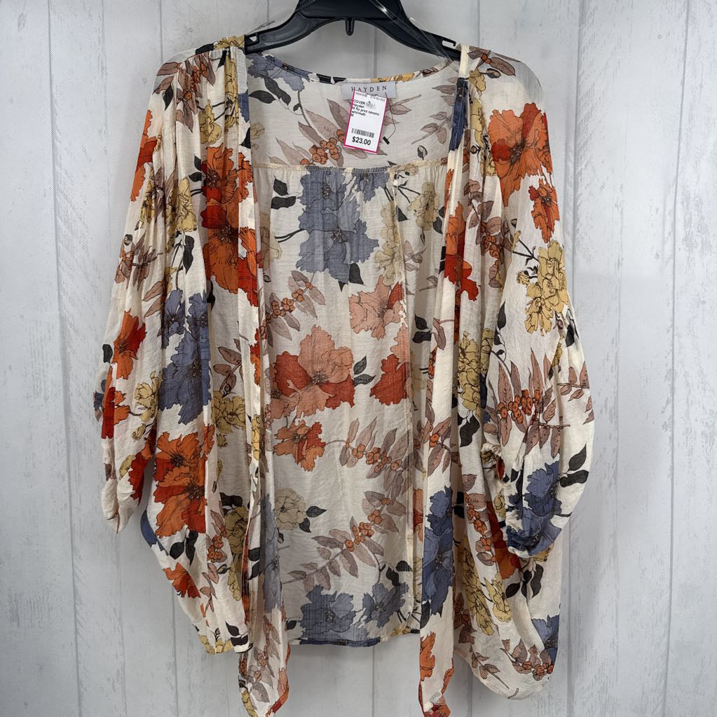 M flo print kimono