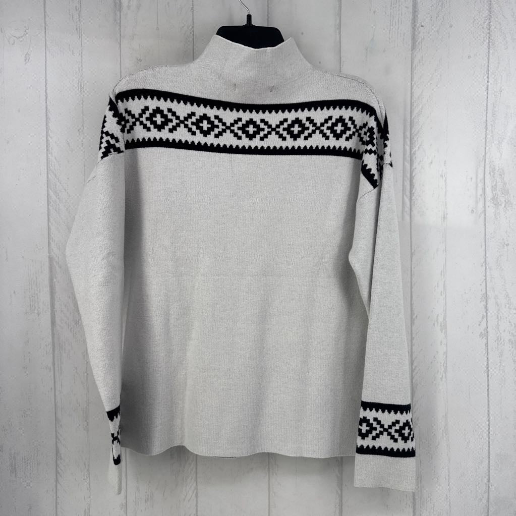 L mock neck sweater star sweater