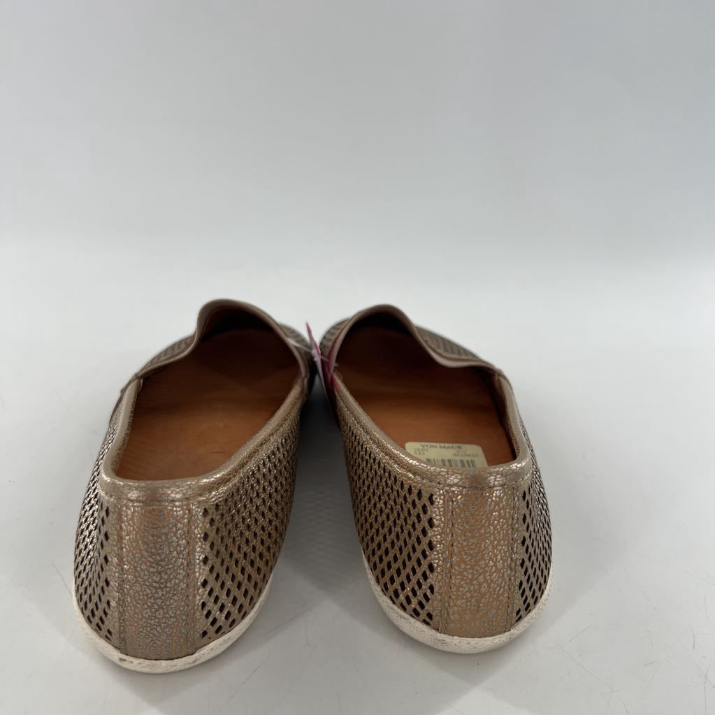 7 metallic perforated slip-on loafer
