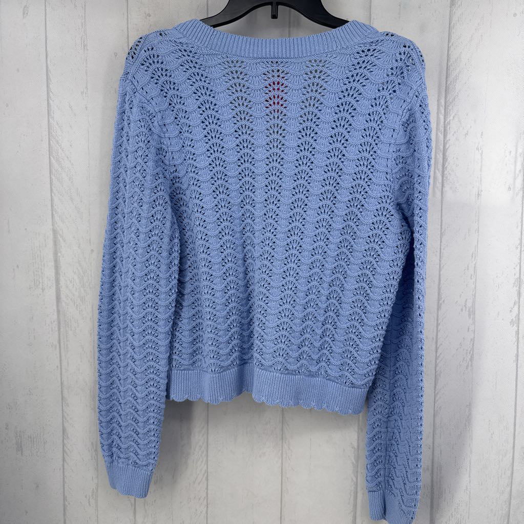 L crochet button down cardi
