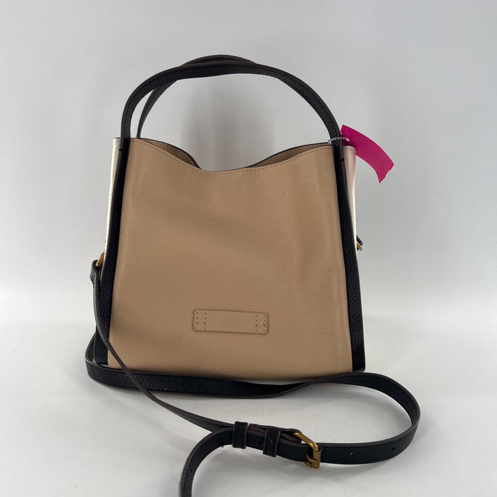 colorblock leather shoulder bag