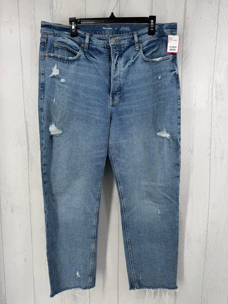 16 hi-rise straight leg jean