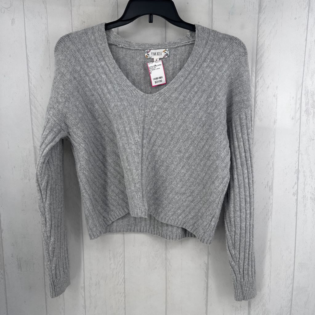 M ribbed v-neck sweater