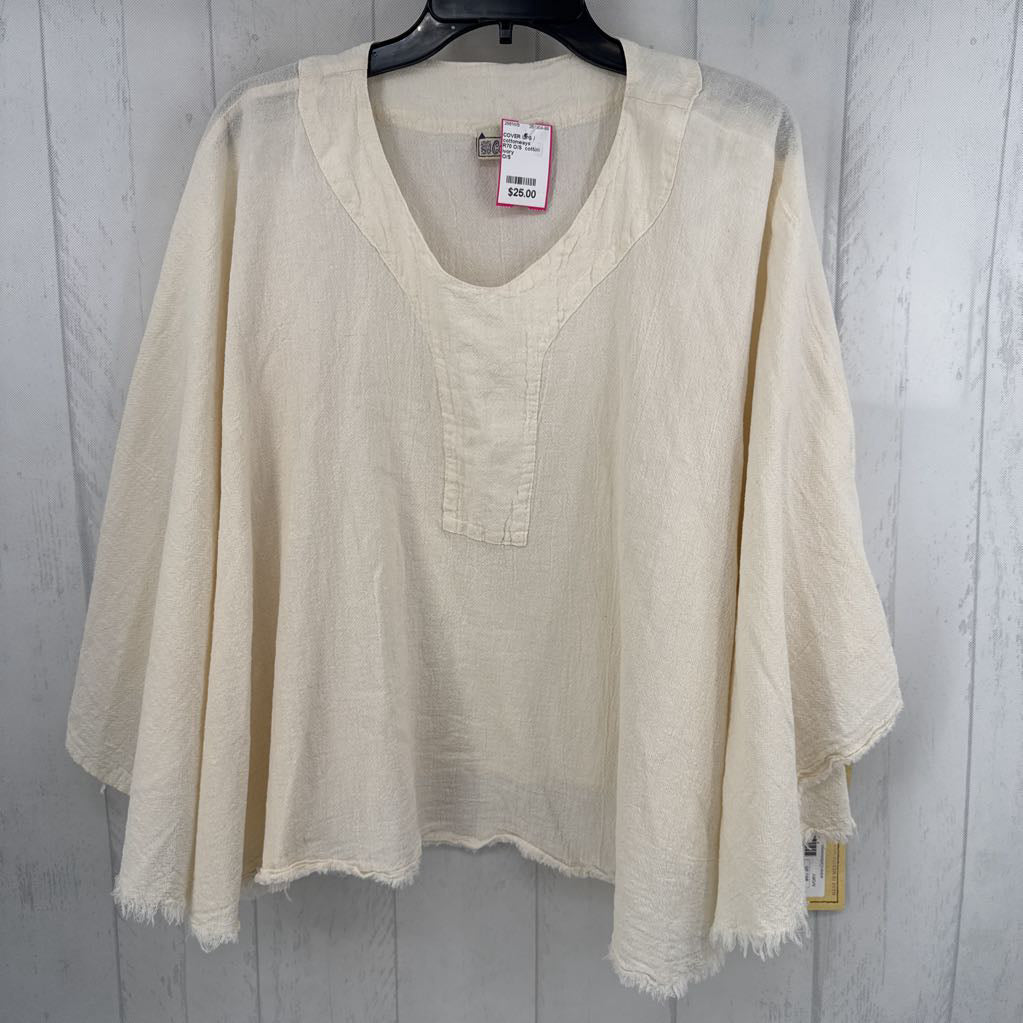 R70 O/S cotton gauze poncho