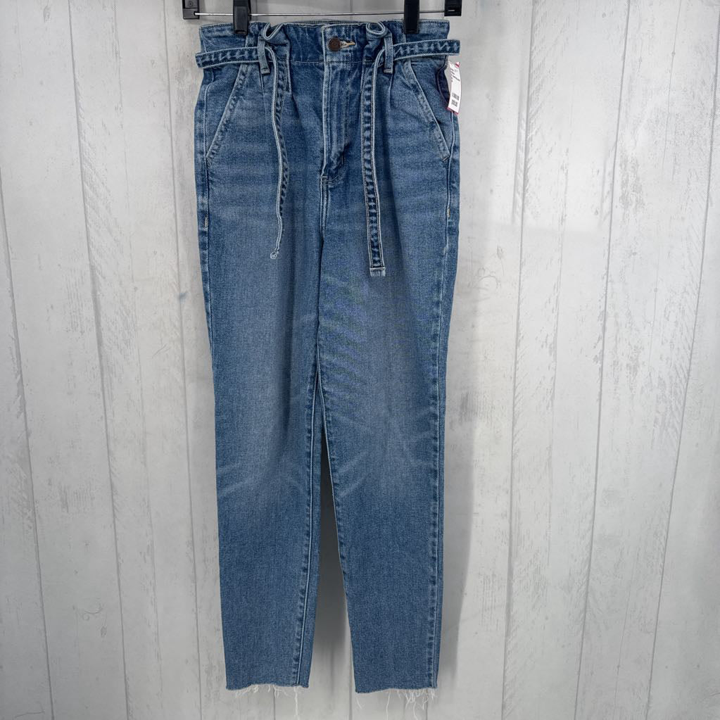 24 paperbag waist belted jean