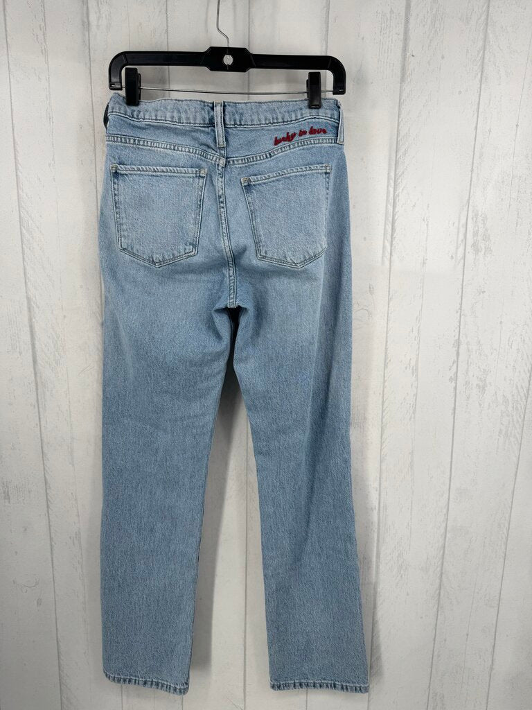 4 L hi-rise straight leg jean