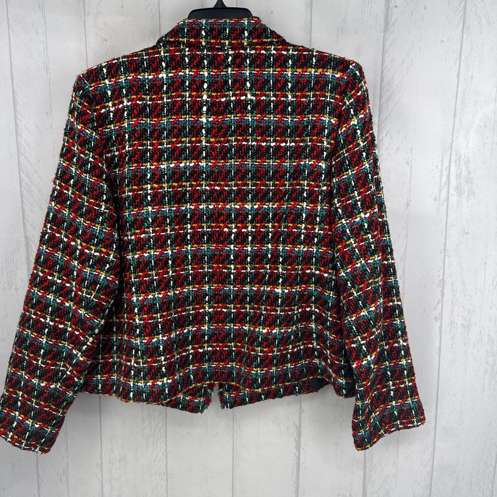 16p colorful tweed blazer